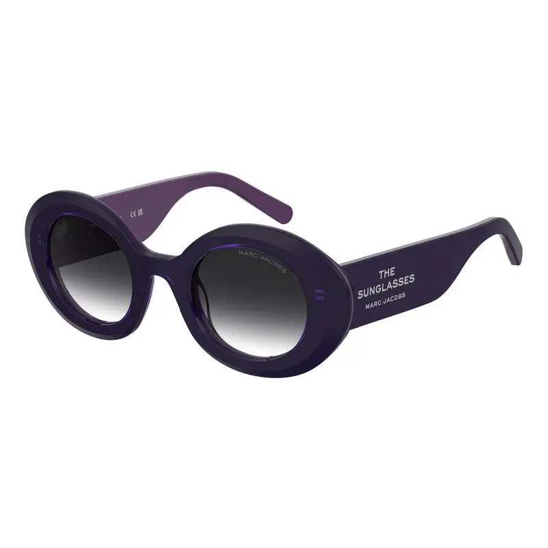 Marc Jacobs Sunglasses Oval Full Rim, Violet Liliak Frame And Dark Grey Gradient Lens Marc799/S0ry89o 1