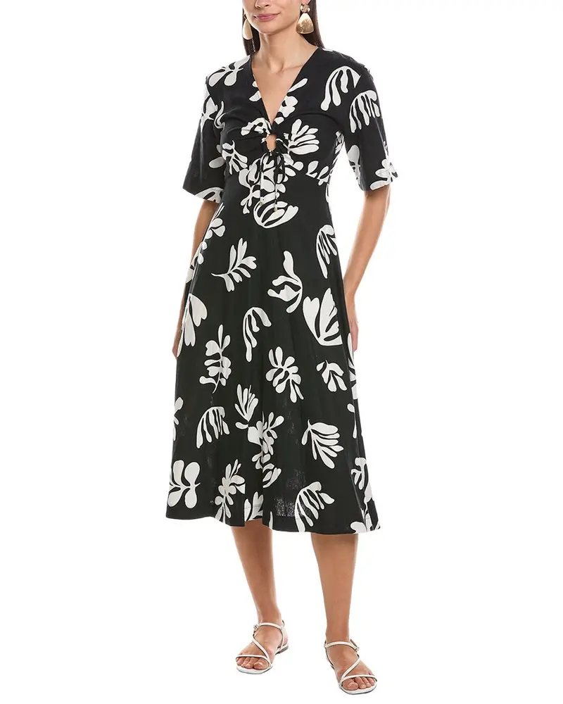 Marella Molise Linen-Blend Midi Dress 1