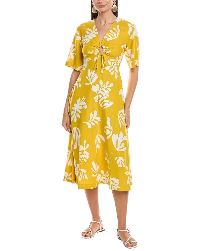Marella Molise Linen-Blend Midi Dress 1