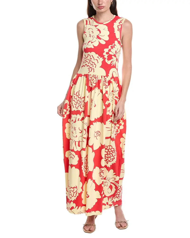 Marimekko Drapee Pioni Maxi Dress 1