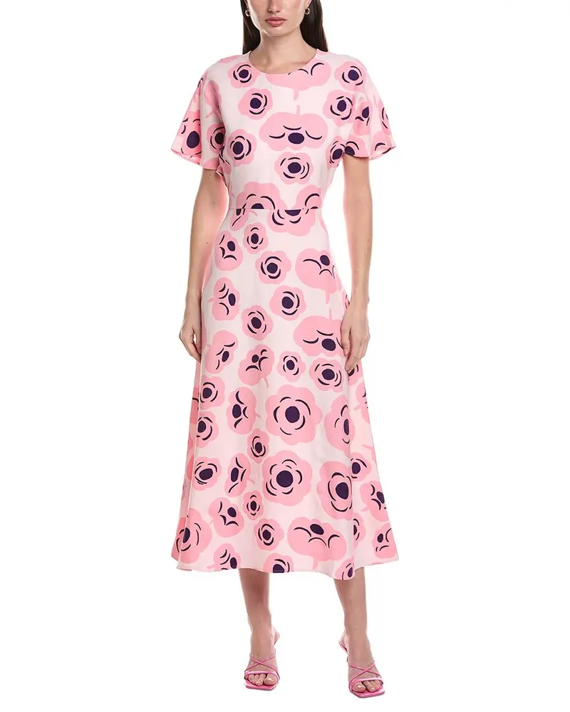 Marimekko Helea Tumma Linen-Blend Midi Dress 1