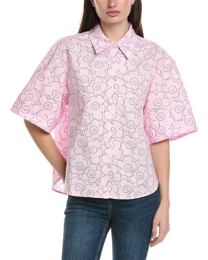 Marimekko Standardi Piirto Unikko Button Front Shirt 1
