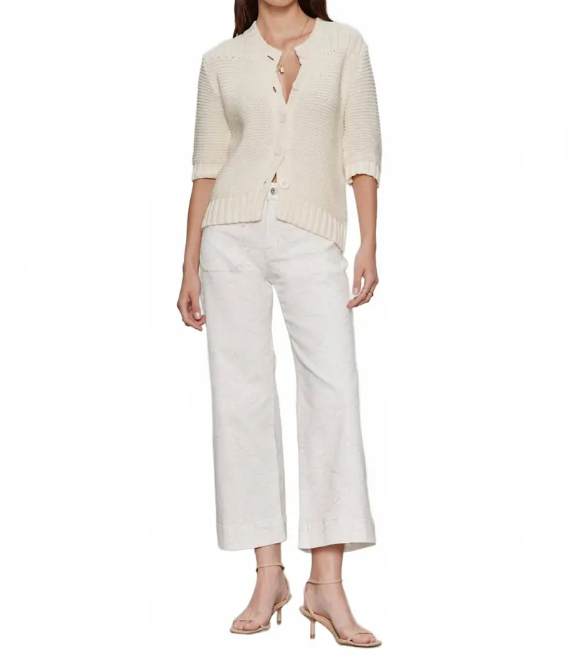 Marine Crop Jeans In Chalk 1