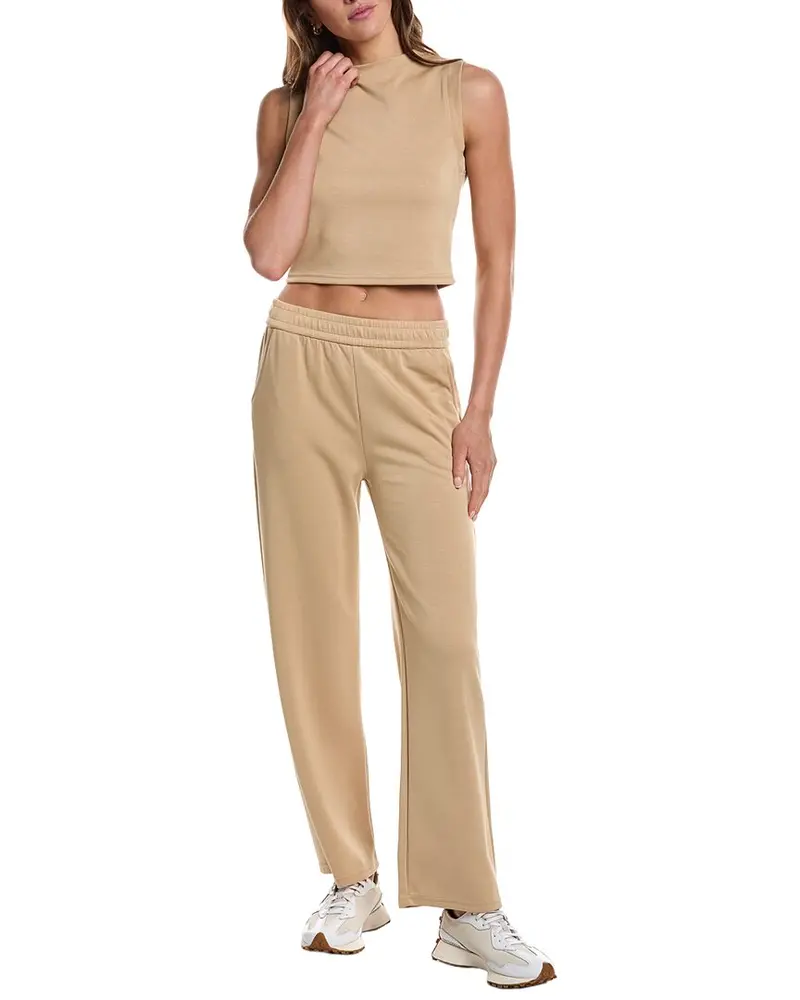 Marion 29In 2Pc Crop Tank & Wide Leg Pant Lounge Set 1