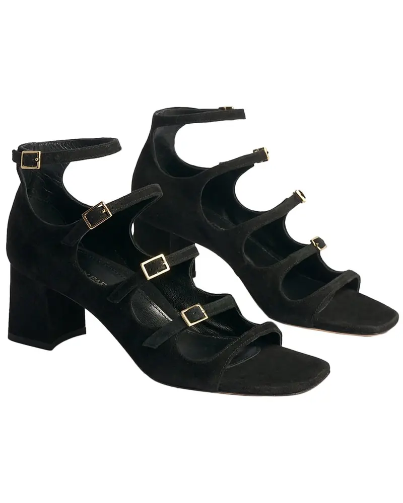 Marion Parke Francine Block Suede Sandal 1