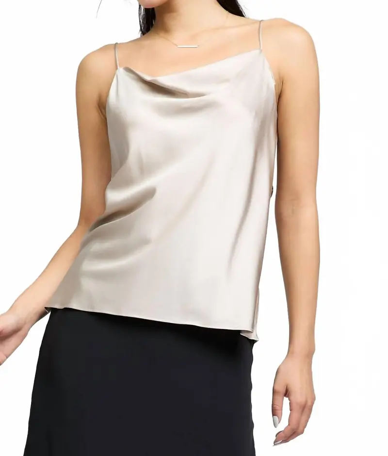 Marjorie Silk Cami Top In Champagne 1