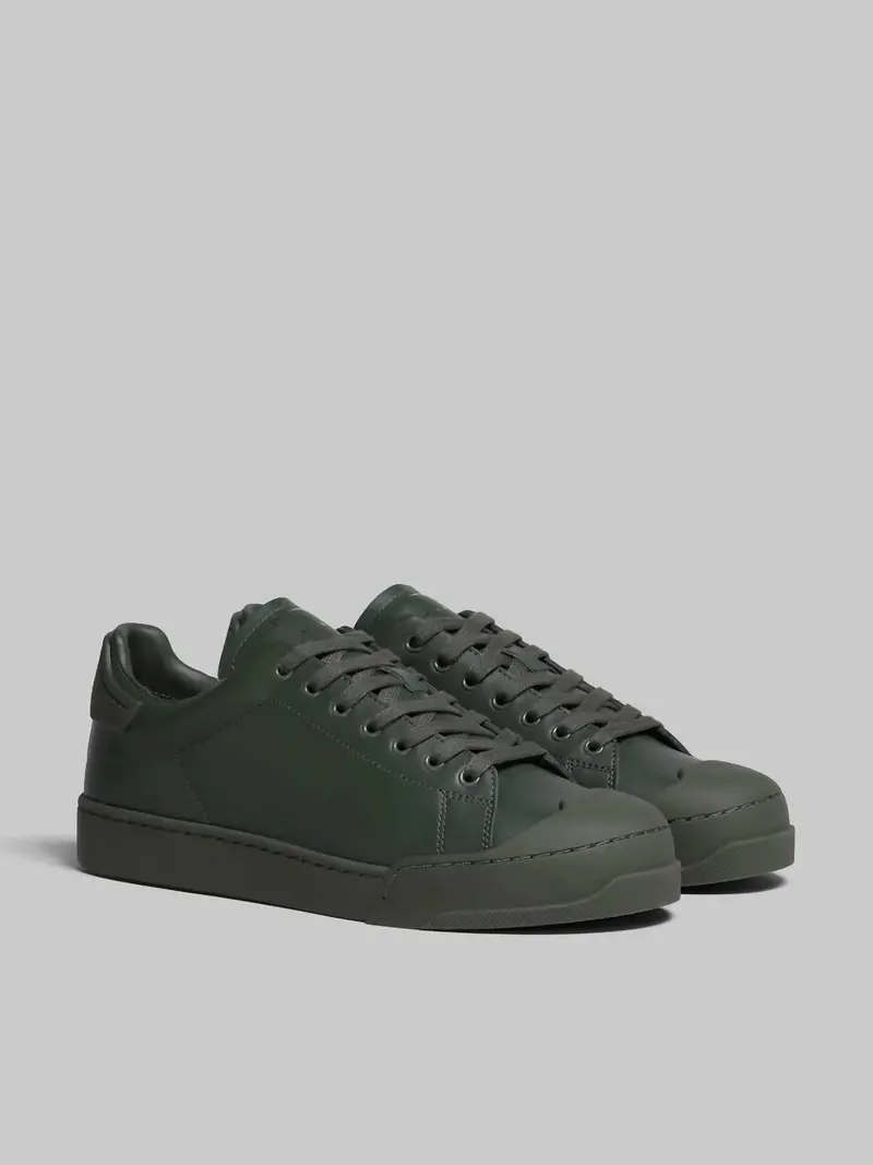 Marni Dada Bumper Low-Top Leather Sneakers - Juniper Green 1