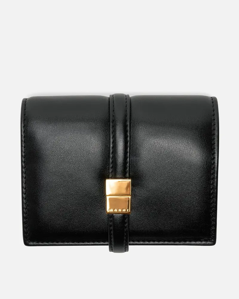 Marni Prisma Billfold Leather Wallet - Black 1