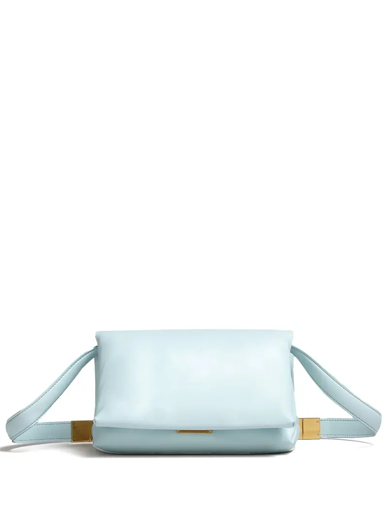 Marni Prisma Puffball Small Leather Shoulder Bag - Sky Blue 1