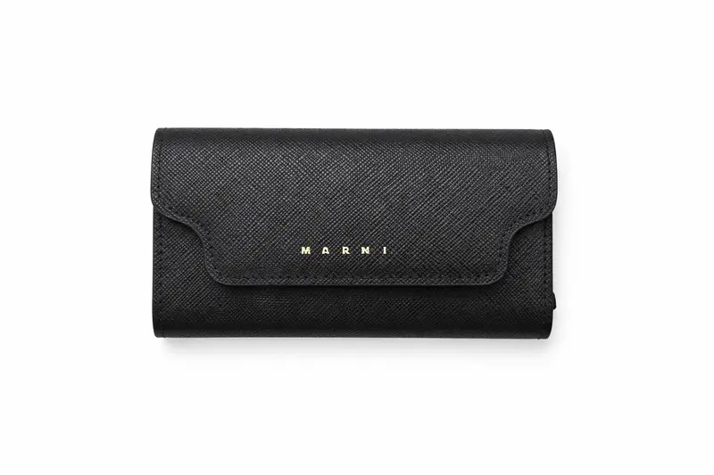 Marni Trunk 6-Hook Leather  Key Case Chain - Black 1