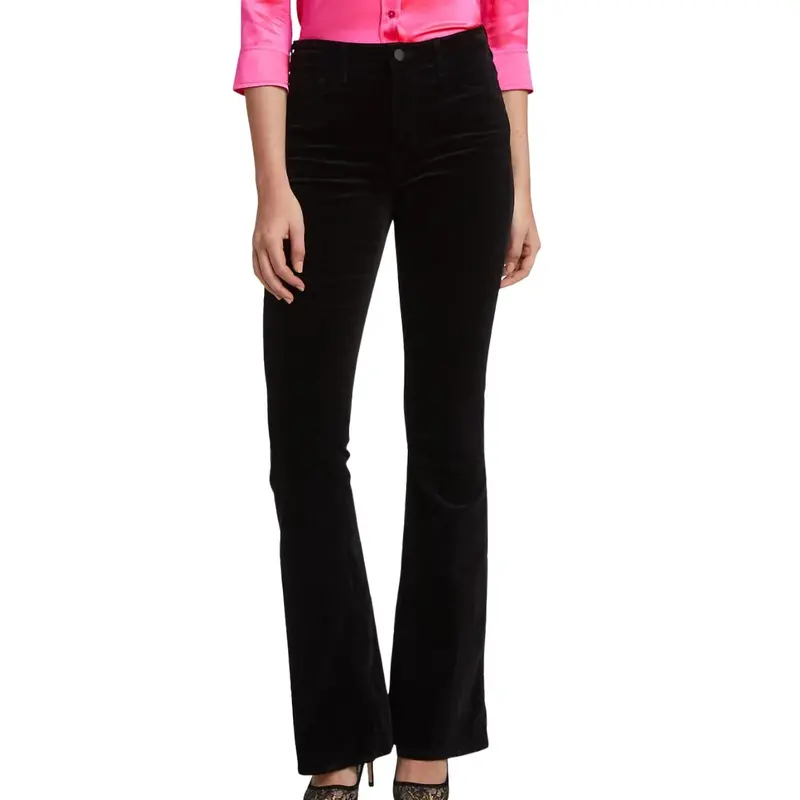 Marty High Rise Flare Jeans In Noir 1