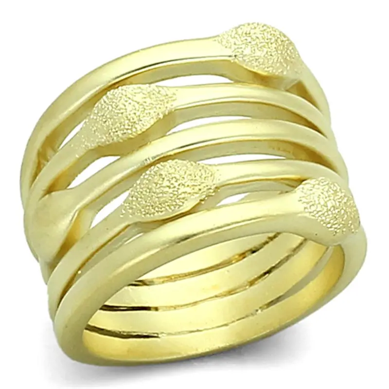 Matte Gold Brass Ring With No Stone 1