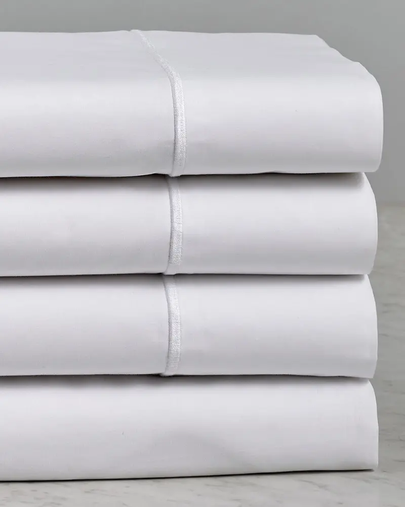 Maurizio Italy Single Line White Embroidered Sheet Set 1