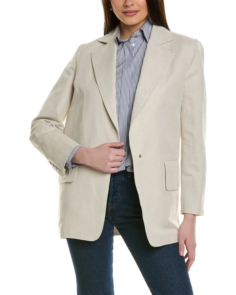 Max Mara Mosa Linen-Blend Jacket 1