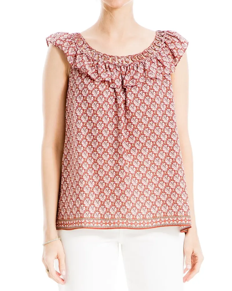 Max Studio Flutter Sleeve Top 1