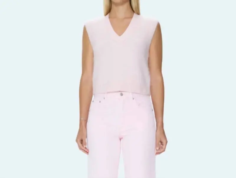 Maxine Sweater Vest In Blush 1