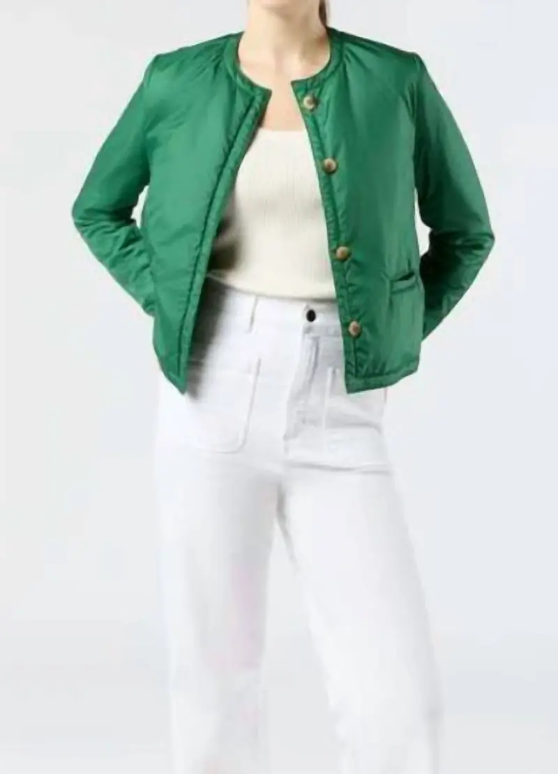 Megan Cardigan Jacket In Green 1