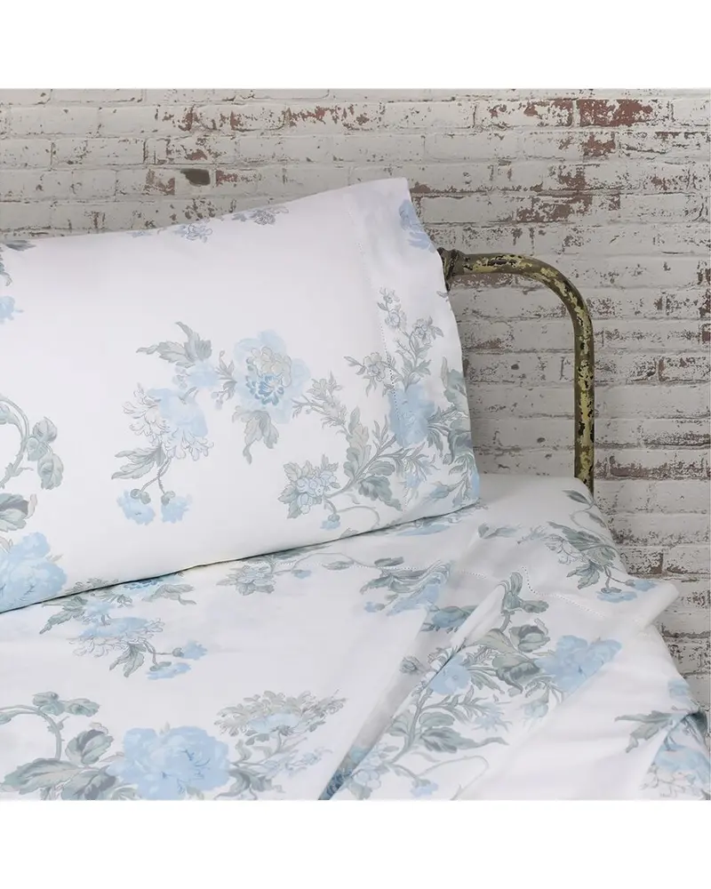 Melange Home Set Of Two 200 Thread Count Cotton Percale Jardin De Rose 1