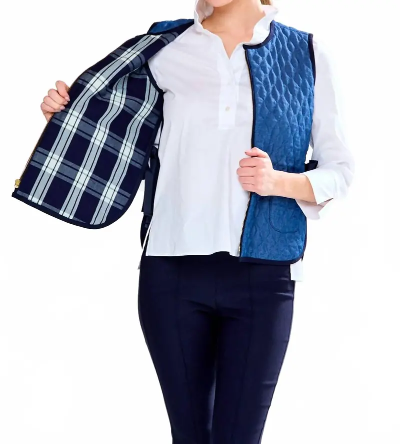 Mendy Reversible Vest In Denim 1