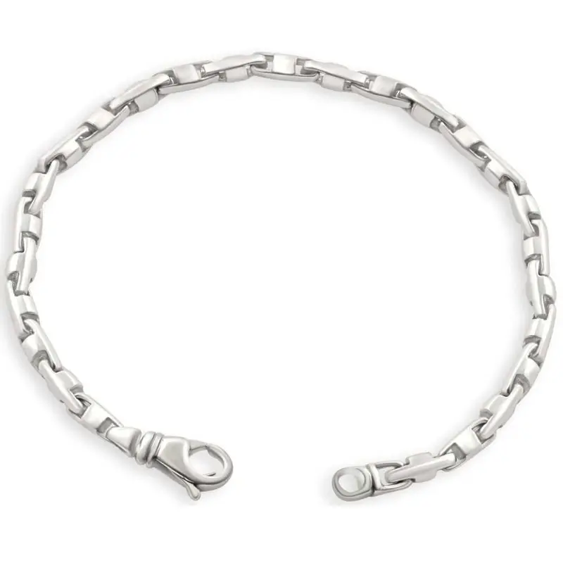 Men's 14K Gold (16Gram) Or Platinum (30Gram) 4Mm Link Bracelet 8.5" 1