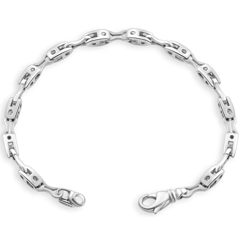 Men's 14K Gold (17Gram) Or Platinum (31Gram) 4.5Mm Link Bracelet 8.5" 1