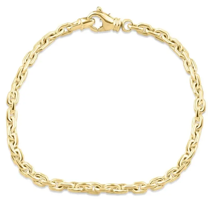 Men's 14K Gold (18Gram) Or Platinum (33Gram) 3.5Mm Link Bracelet 8.5" 1