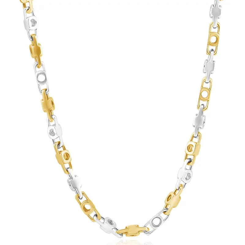 Men's 14K Gold (41Gram) Or Platinum (77Gram) 5Mm Link Chain Necklace 19" 1