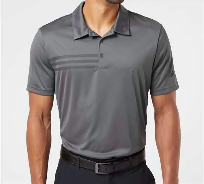 Men's 3-Stripes Chest Top In Grey/Black 1