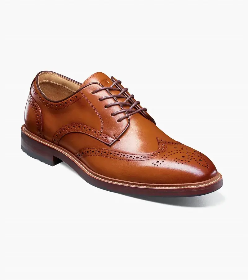 Men's Anthem Wingtip Oxford Shoes In Saddle Tan 1