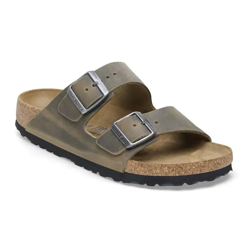 Men's Arizona Leather Sandals In Faded Khaki 1