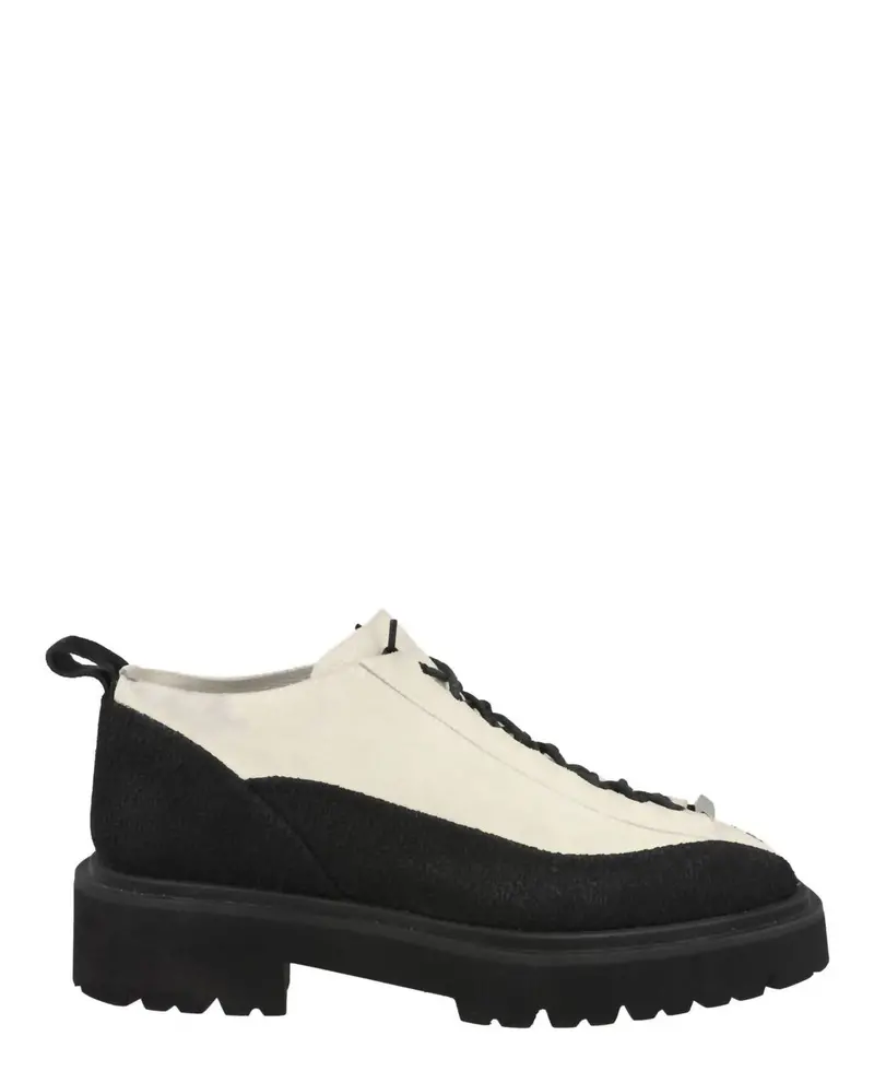 Men's Atlante Suede Two-Tone Ankle Boots In Black/White 1