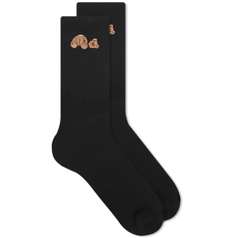 Men's Broken Bear Sock In Black 1