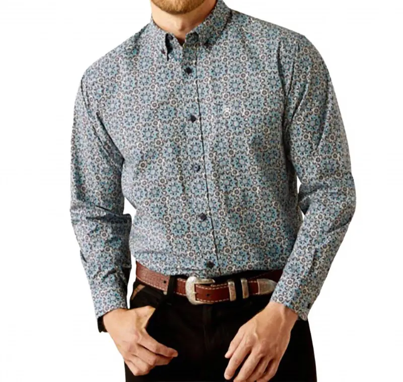 Men's Casual Series Santiago Shirt In Dark Teal 1