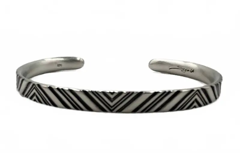 Men's Crafted Trinity Bracelet In Silver 1