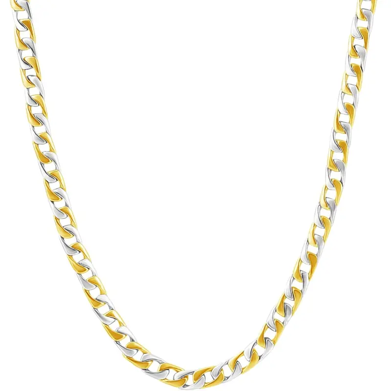 Men's Curb 14K Gold (30Gram) Or Platinum (56Gram) 5Mm Link Chain Necklace 20" 1