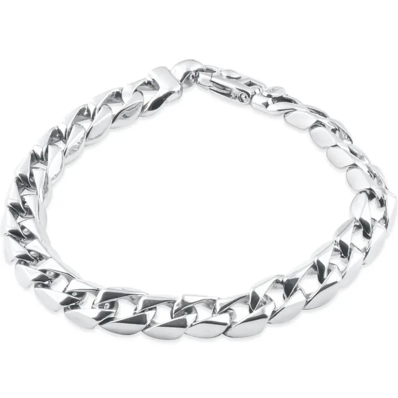 Men's Curb Link 14K Gold (46Gram) Or Platinum (74Gram) 9.5Mm Bracelet 8" 1