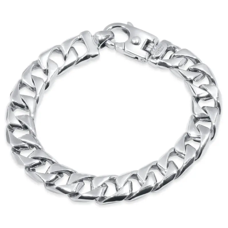 Men's Curb Link 14K Gold (63Gram) Or Platinum (101Gram) 10.5Mm Bracelet 8.5" 1