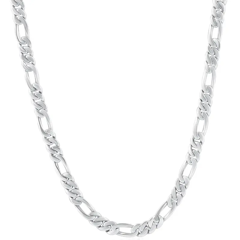 Mens Figaro 14K Gold (43Gram) Or Platinum (80Gram) 5.5Mm Link Chain Necklace 24" 1