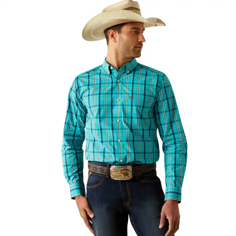 Men's Fitted Pro Series Button In Turquoise 1