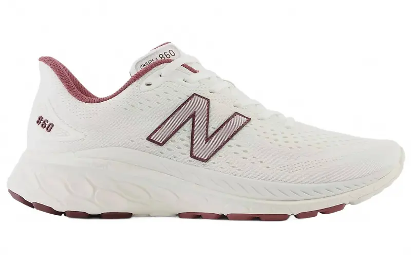 Men's Fresh Foam X 860V13 Running Shoes In White Burgundy 1