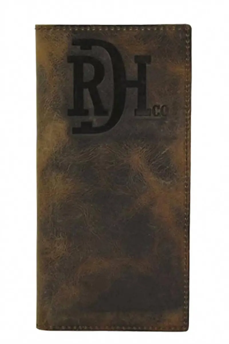 Men's Genuine Leather Branded Rodeo Wallet In Brown Oiled 1