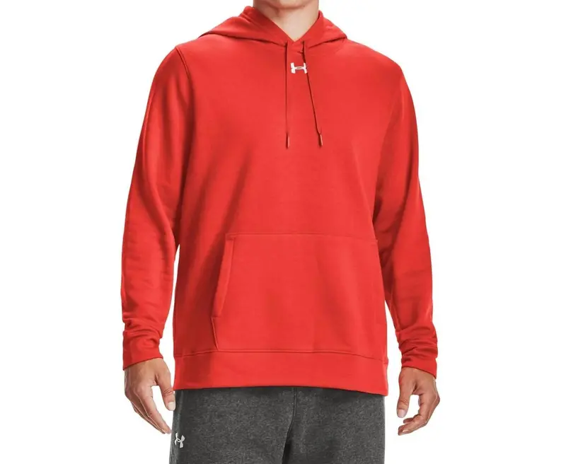 Men's Hustle Fleece Hoody In Dark Orange 1