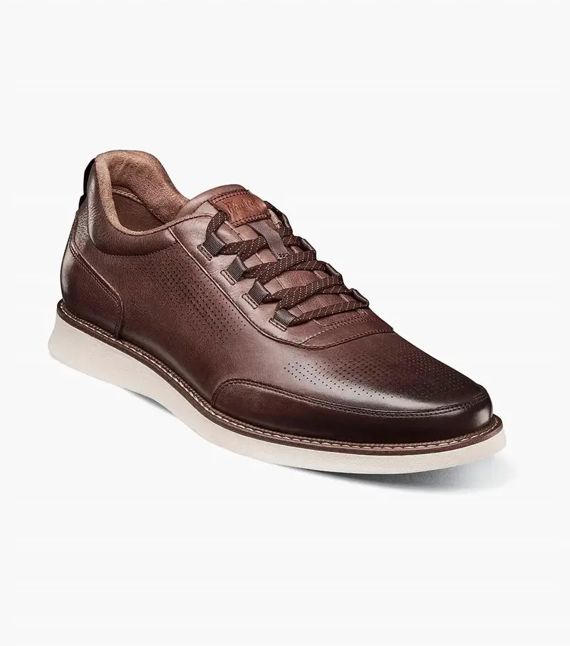 Men's Launch Elastic Lace Slip On Shoes In Brown 1
