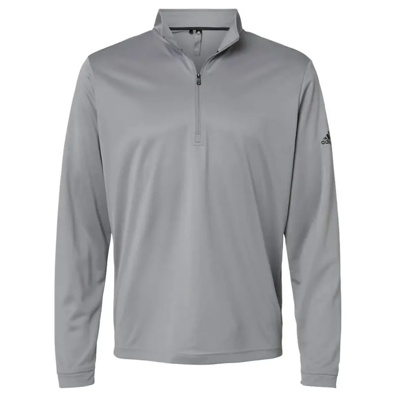 Men's Lightweight Quarter Zip Top In Grey 1