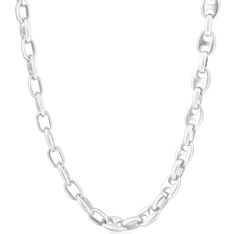Men's Marine 14K Gold (86Gram) Or Platinum (132Gram) 9Mm Link Chain Necklace 24" 1