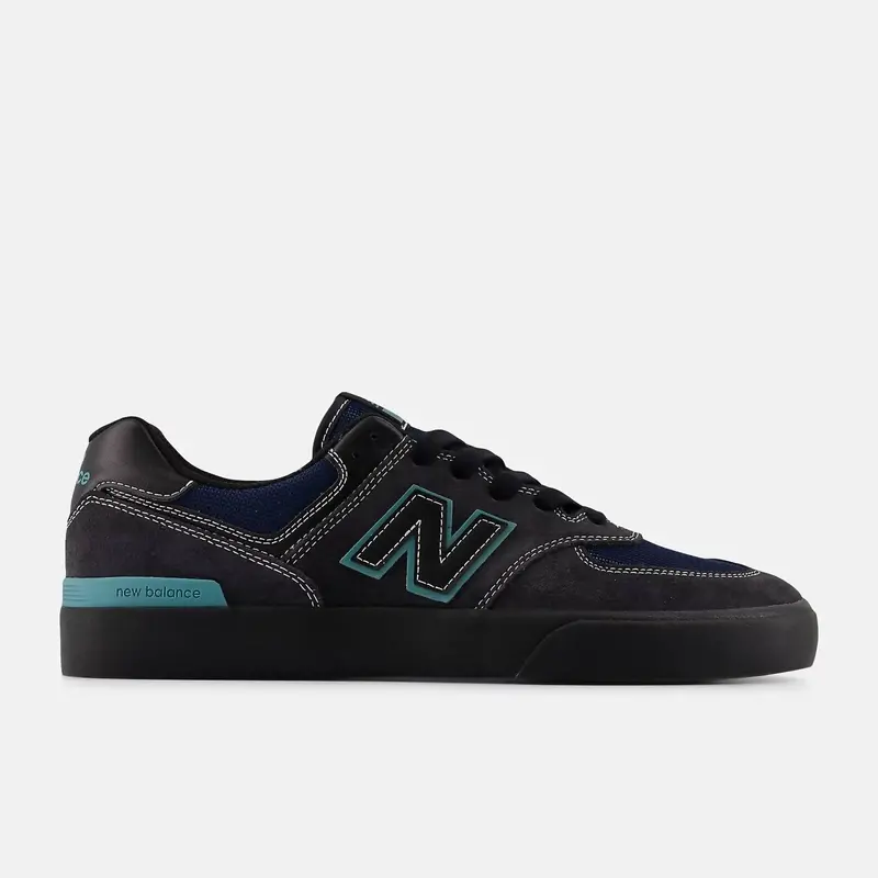 Men's Numeric 574 Vulc Shoes In Faded Black Teal 1