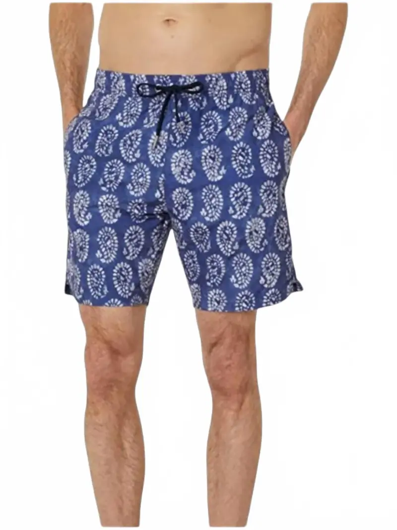 Men's Paisley Swim Shorts In Blue 1
