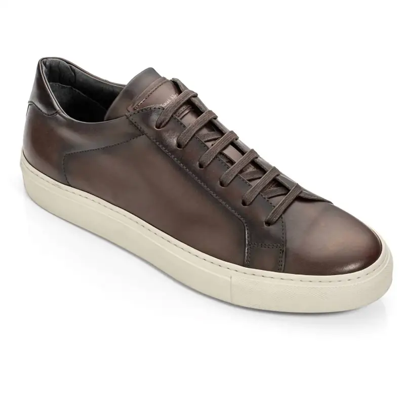 Men's Pescara Sneaker In Dark Brown Calf 1