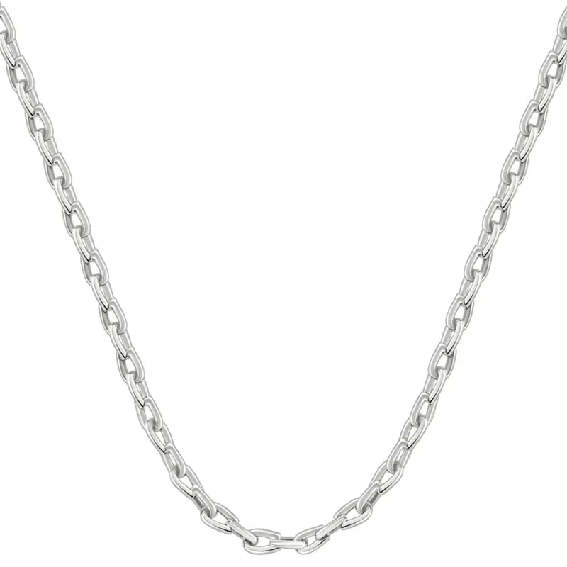 Men's Polished Steel Single Tone Clasp 6Mm Flexible Link  24" Chain 1