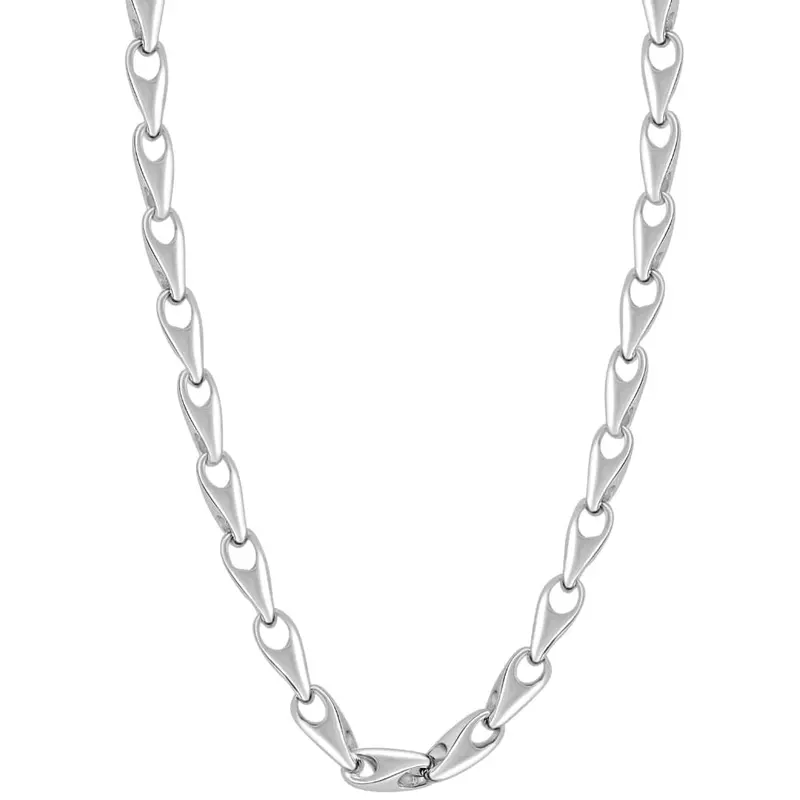 Men's Polished Steel Single Tone Clasp 6Mm Flexible Link  26" Chain 1